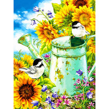 Load image into Gallery viewer, Sunflower Bird-Full Round Diamond Painting-30x40cm