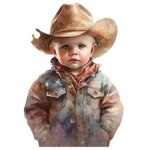 Load image into Gallery viewer, Cowboy Kid-Full Round Diamond Painting-30x30cm