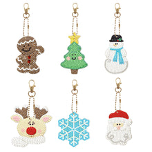 Load image into Gallery viewer, 5/6Pcs/Set-Christmas-Double Side Drill-Diamond Keychain