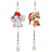 Load image into Gallery viewer, 2Pcs/Set-Christmas Animal-Sun Catcher Window Hanging Diamond Wind Chime