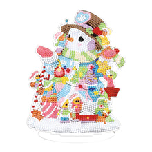 Load image into Gallery viewer, Christmas Snowman-Single Side Drill-Diamond Desktop Ornament