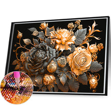 Load image into Gallery viewer, Metal Rose-Full Round Diamond Painting-60x40cm-Large Size