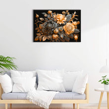 Load image into Gallery viewer, Metal Rose-Full Round Diamond Painting-60x40cm-Large Size