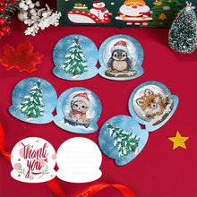Load image into Gallery viewer, 12Pcs/Set Christmas Animals-Diamond Greeting Cards