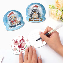 Load image into Gallery viewer, 12Pcs/Set Christmas Animals-Diamond Greeting Cards