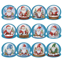 Load image into Gallery viewer, 12Pcs/Set Christmas Crystal Ball-Diamond Greeting Cards