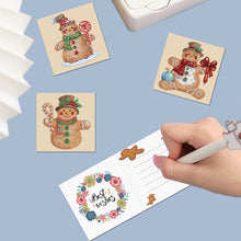 Load image into Gallery viewer, 5Pcs/Set Christmas Gingerbread Man-Diamond Greeting Cards