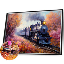 Load image into Gallery viewer, Train-Full Round Diamond Painting-60x40cm-Large Size