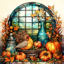 Load image into Gallery viewer, Pumpkin Turkey-Full Round Diamond Painting-40x40cm