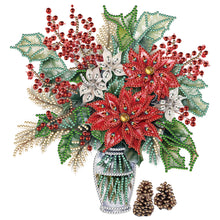 Load image into Gallery viewer, Christmas Red Flowers-Partial Special Diamond Painting-30x30cm