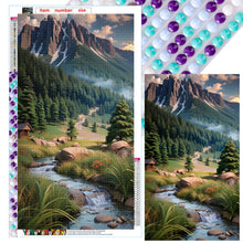 Load image into Gallery viewer, Mountains And Fields-Full Round Diamond Painting-40x70cm-Large Size