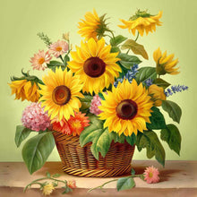 Load image into Gallery viewer, Sunflower-Full Round Diamond Painting-30x30cm