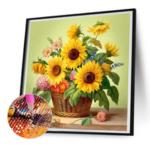 Load image into Gallery viewer, Sunflower-Full Round Diamond Painting-30x30cm
