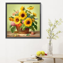 Load image into Gallery viewer, Sunflower-Full Round Diamond Painting-30x30cm