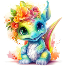 Load image into Gallery viewer, Colorful Little Dinosaur-Full Round Diamond Painting-30x30cm