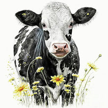 Load image into Gallery viewer, Dairy Cow-Full Round Diamond Painting-30x30cm