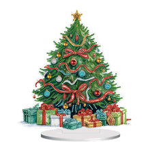 Load image into Gallery viewer, Christmas Tree-Single Side Drill-Wooden Diamond Desktop Ornament