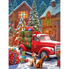 Load image into Gallery viewer, Christmas Car-Full Round Diamond Painting-30x40cm