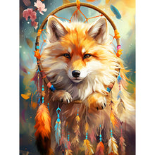 Load image into Gallery viewer, Fox Dream Catcher-Full Round Diamond Painting-30x40cm