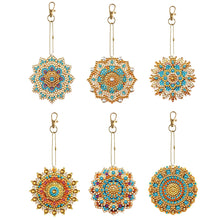 Load image into Gallery viewer, 6Pcs/Set Flower/Animal-Double Side Drill-Diamond Keychain