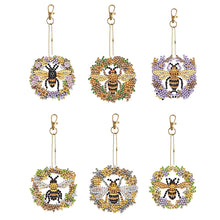 Load image into Gallery viewer, 6Pcs/Set Flower/Animal-Double Side Drill-Diamond Keychain