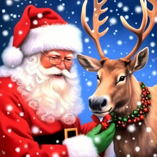 Load image into Gallery viewer, Christmas Gnome-Full Round Diamond Painting-30x30cm