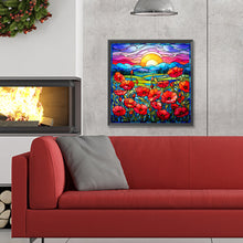 Load image into Gallery viewer, Stained Glass Landscape-Full Round Diamond Painting-30x30cm
