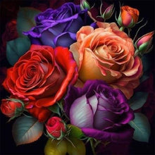 Load image into Gallery viewer, Rose-Full Round Diamond Painting-30x30cm