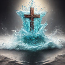 Load image into Gallery viewer, Cross-Full Round Diamond Painting-30x30cm