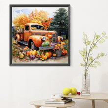 Load image into Gallery viewer, Pumpkin Classic Car-Full Round Diamond Painting-30x30cm