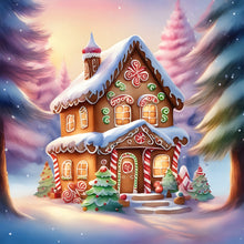 Load image into Gallery viewer, Snow Cabin-Full Round Diamond Painting-30x30cm