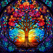 Load image into Gallery viewer, Tree Of Life Glass Painting-Full Round Diamond Painting-30x30cm