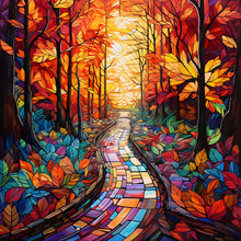 Load image into Gallery viewer, Maple Leaf Forest-Full Round Diamond Painting-30x30cm