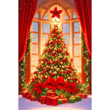 Load image into Gallery viewer, Christmas Tree-Full Round Diamond Painting-40x60cm-Large Size