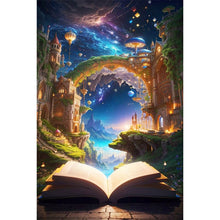 Load image into Gallery viewer, Sea Of Clouds And Books-Full Round Diamond Painting-40x60cm-Large Size