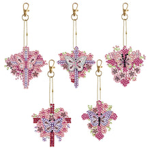 Load image into Gallery viewer, 5/6/8Pcs/Set Christmas Flower-Double Side Drill-Diamond Keychain