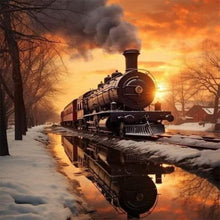 Load image into Gallery viewer, Train-Full Round Diamond Painting-30x30cm