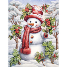 Load image into Gallery viewer, Christmas Snowman-Full Round Diamond Painting-30x40cm