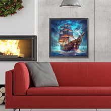 Load image into Gallery viewer, Sea Boat-Full Round Diamond Painting-30x30cm