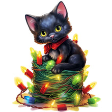 Load image into Gallery viewer, Black Cat-Full Round Diamond Painting-30x30cm