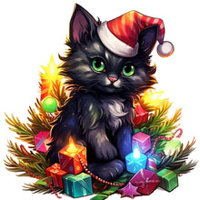 Load image into Gallery viewer, Black Cat-Full Round Diamond Painting-30x30cm