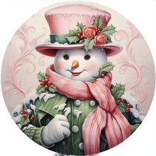 Load image into Gallery viewer, Christmas Snowman-Full Round Diamond Painting-30x30cm