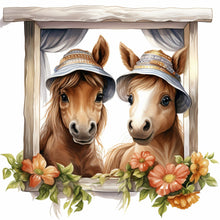 Load image into Gallery viewer, Christmas Animals-Full Round Diamond Painting-30x30cm