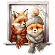 Load image into Gallery viewer, Christmas Animals-Full Round Diamond Painting-30x30cm