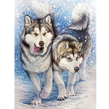 Load image into Gallery viewer, Wolf-Full Round Diamond Painting-30x40cm