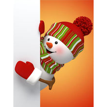 Load image into Gallery viewer, Christmas Snowman-Full Round Diamond Painting-30x40cm