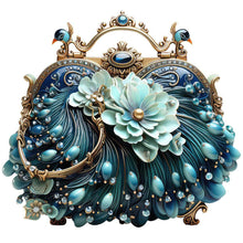 Load image into Gallery viewer, Blue Peacock-Full Round Diamond Painting-30x30cm