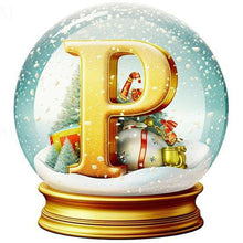 Load image into Gallery viewer, Christmas Alphabet Crystal Ball A-Full Round Diamond Painting-30x30cm