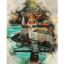 Load image into Gallery viewer, Watercolor Budapest-Full Round Diamond Painting-40x50cm