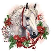 Load image into Gallery viewer, Christmas White Horse-Partial Special Diamond Painting-30x30cm